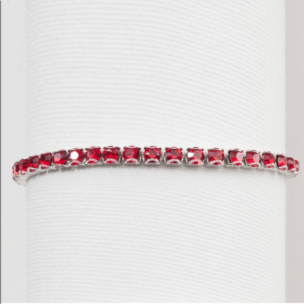 July red birthstone bracelet